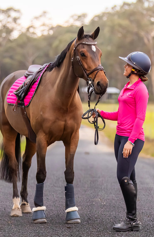 BARE Technical Riding Shirt - Hot Pink
